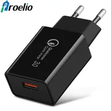 

Proelio Mobile Phone Charger 18W EU Plug Wall Travel Adapter Quick Charge 3.0 Fast USB Charger for iphone Samsung Xiaomi Tablets