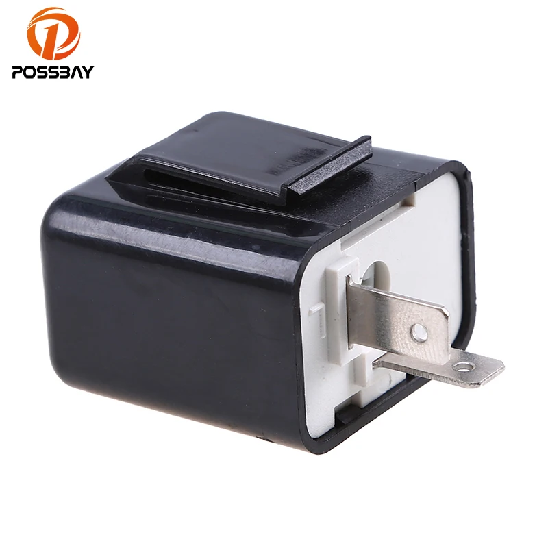 

POSSBAY Universal LED Flasher Adjustable Frequency Square Flashing Motorcycle LED Lights Flash Relay Turn Signal Indicator