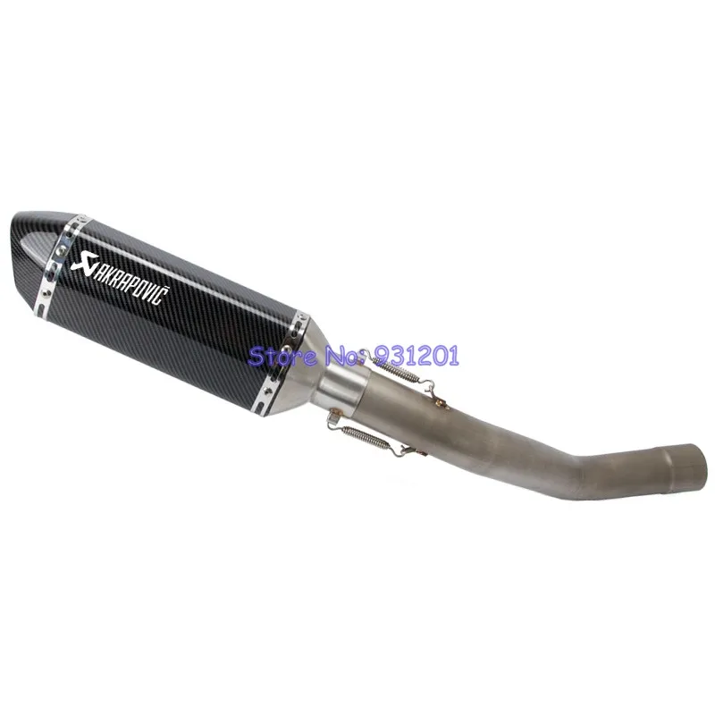 

Motorcycle Slip On for Kawasaki Z800 Akrapovic Exhaust Muffler Pipe System Connect Mid Link Pipe with Exhaust Escape Moto