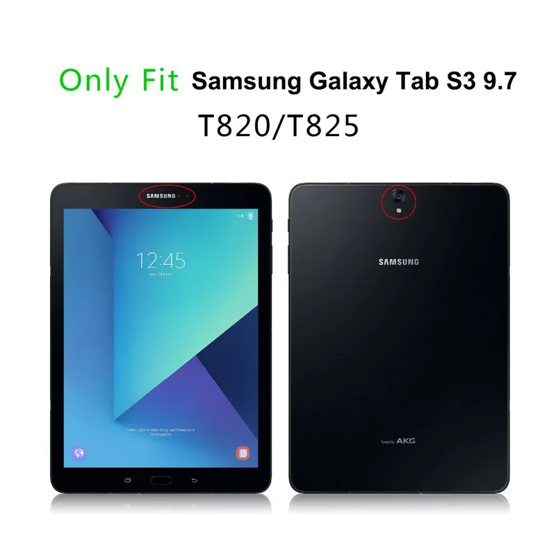 Модный чехол из искусственной кожи с рисунком для Samsung Galaxy Tab S3 9 7 T820 T825 подставка