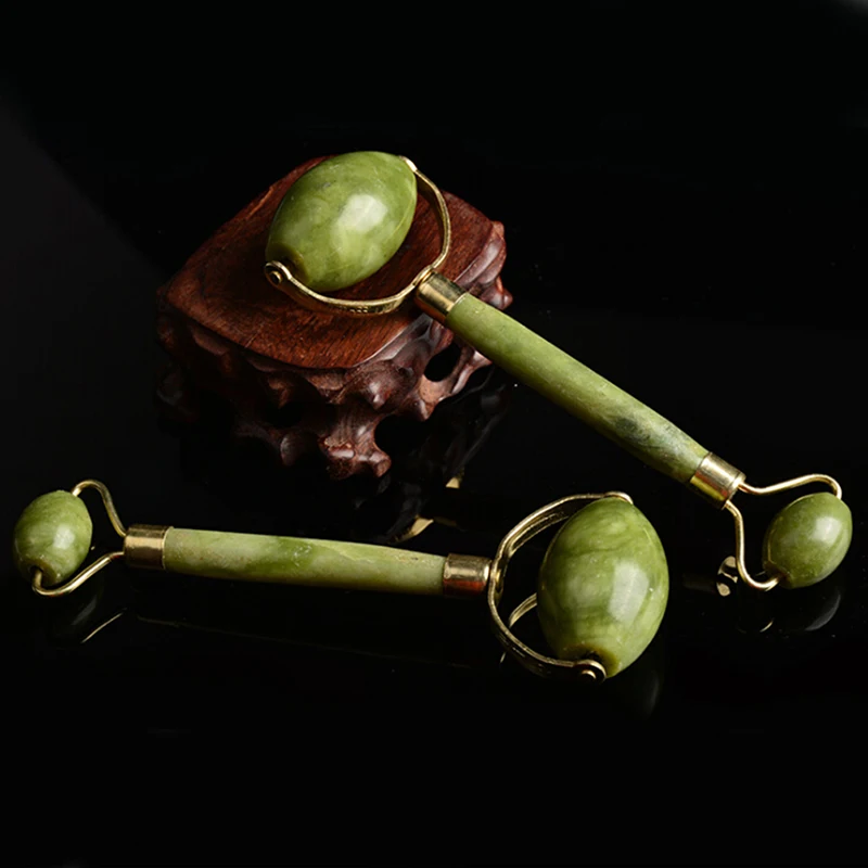 

1PC Facial Massage Roller Double Heads Jade Stone Face Lift Hands Body Skin Relaxation Slimming Beauty Health Care