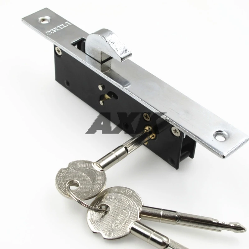 

Axk Sliding Door Lock Zinc Alloy Window Locks Anti-theft Safety Wood Gate Floor Lock With Cross Keys For Furniture Hardware