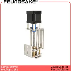 Z оси раздвижной Рабочий стол 60 мм/150 мм z комплект для лазерной машины 3 оси z слайдер DIY фрезерный линейный Motion/ЧПУ гравировальный станок