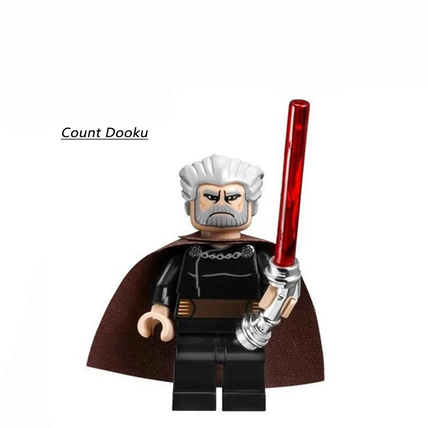

Single Sale Star Wars Count Dooku Darth Vader 2013 Chrom Handle Lightsaber Minifigures Building BlockBricks Baby Kids Toys Gifts