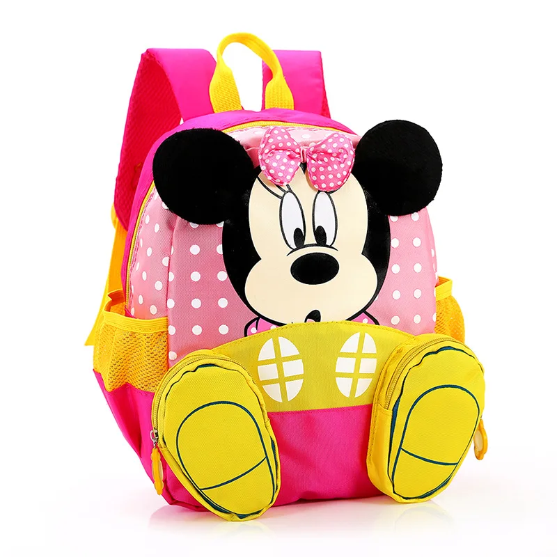Водонепроницаемый детский школьный рюкзак с рисунком Микки, Детский рюкзак/Детский рюкзак для детского сада/детский школьный рюкзак/ранец для мальчиков и девочек - Цвет: Розовый