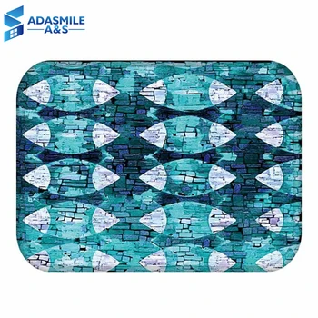 

Nordic Colorful Geometry Printed Welcome Floormat Bath Kitchen Mats Rebound Absorbent Anti-slip Doormat for Home Decor 40x60cm