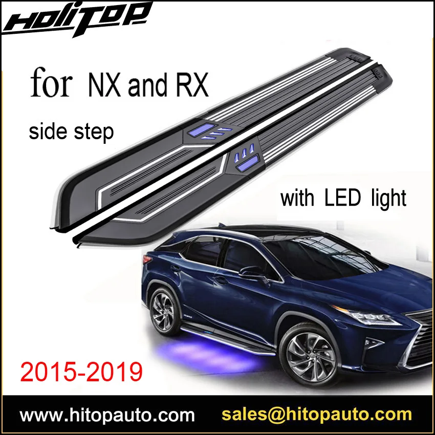 Новая технология Светодиодный Боковой шаг/Беговая доска/боковая панель для LEXUS NX NX200T NX300h RX RX200T RX350 RX450h, утолщенный алюминиевый сплав