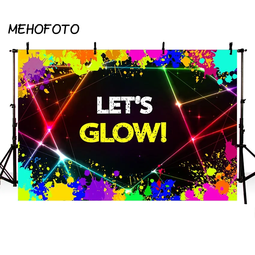 Let’s glow crazy. Lets glow. Let’s glow crazy. Lets glow. Glow neon party.