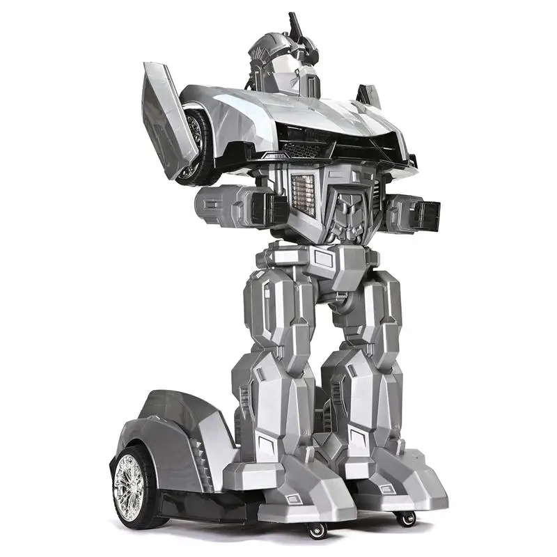 Remote Control Ride On Humanoid Robot Car Toy Movable Transformer Car With Robot Helmet For Kids Children Gift Amusement Park