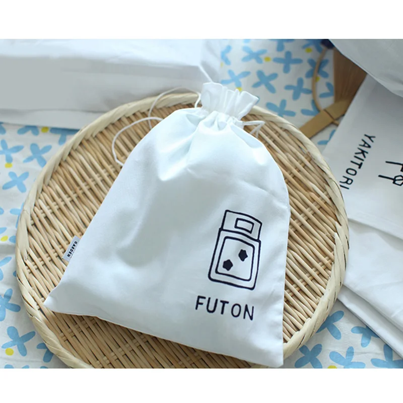 Baffect 3 قطعة/المجموعة القطن قماش الغبار حقيبة ملابس الجوارب الملابس/الملابس الداخلية أحذية تلقي كيس المنزل النثرية الاطفال لعبة حقيبة التخزين