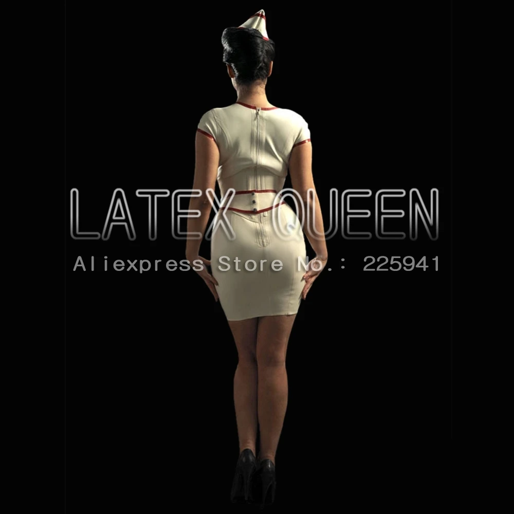 Latex rubber dress medical uniforms