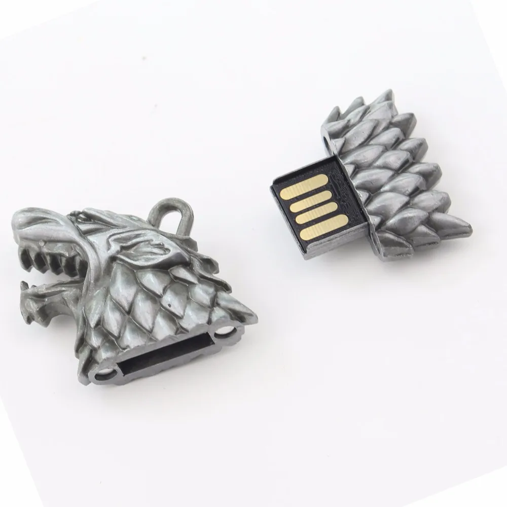

Game Of Thrones Stark Sigil Wolf Head 8GB USB Keychains Flash Drive 8GB Magnet