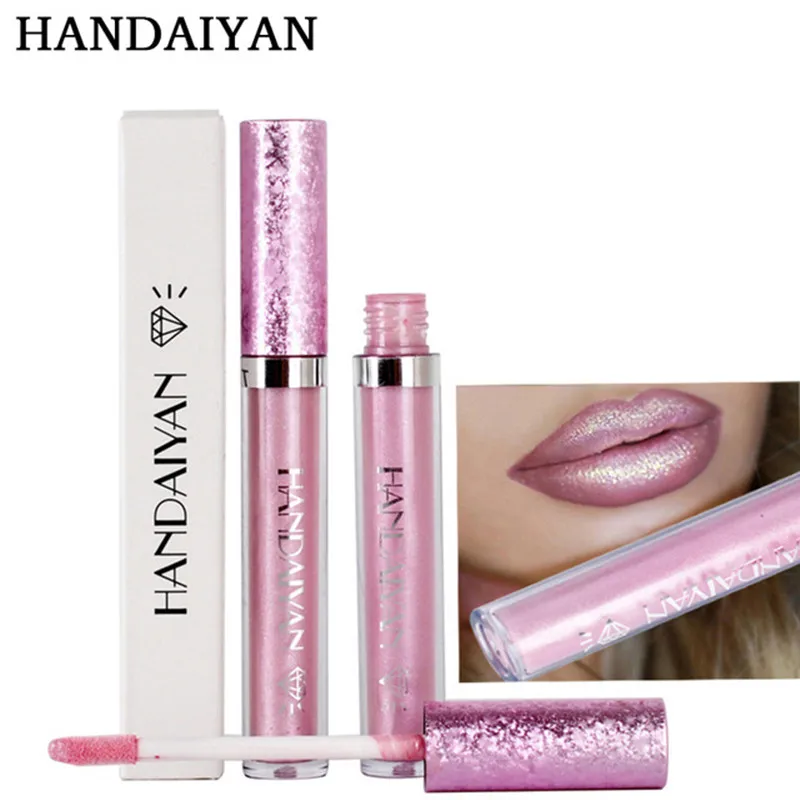 

Waterproof Makeup Metallic Moisturizing Diamond Shine Glitter Lipstick Lip Gloss Long Lasting Liquid Lipstick Lipgloss