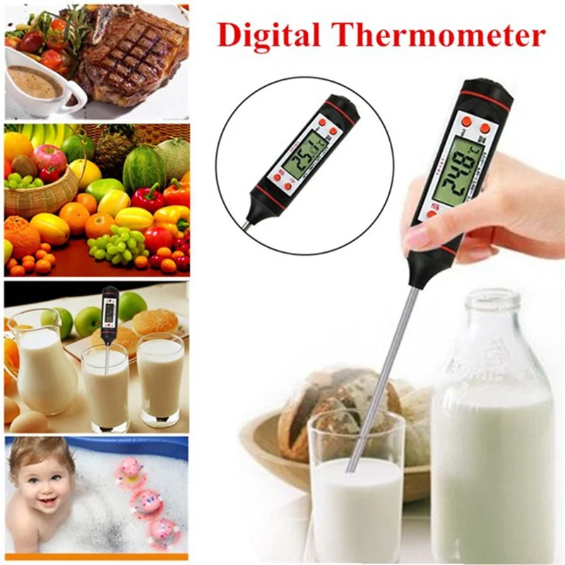 Цифровой термометр KCASA для приготовления пищи, кухни, барбекю, еды, мяса, зонд, ручка, стиль для кухни, термометр, измерительные инструменты, гаджеты