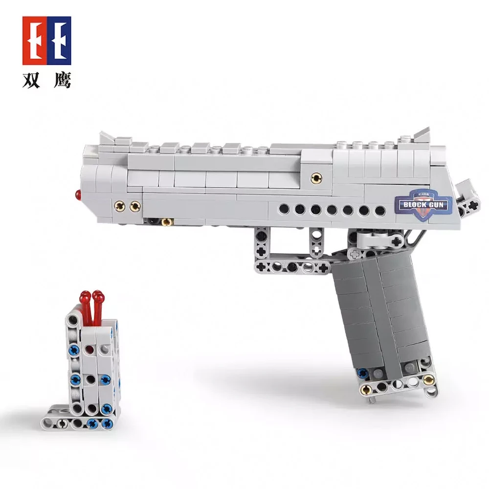 Online Fit Technic Series Gun Handgun Pistol Can Fire Bullets Set Desert Eagle M23 DIY Model Building Blocks Toys For Kids Boys Gifts