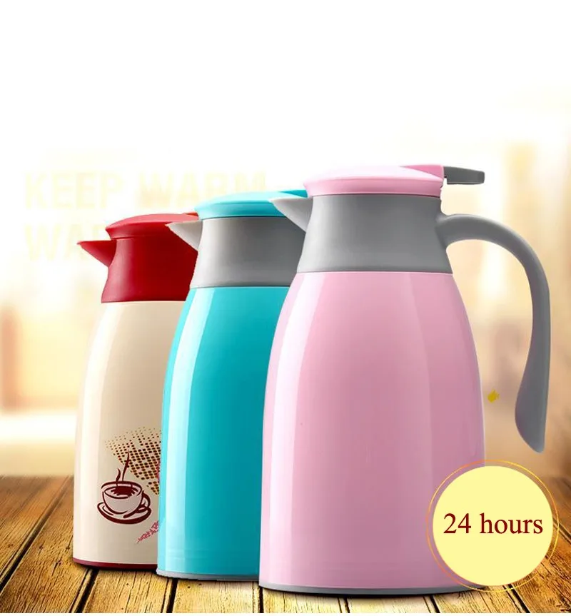 Household Office 1.3L1.6L Vacuum Thermos Pot Coffee Insulated Carafe Hot Water  Kettle Thermos Flask Bottles Free Shipping7