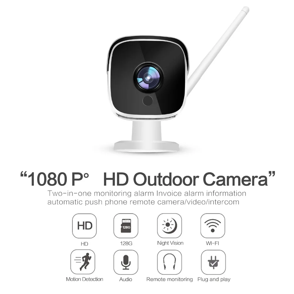 2MP 1920X1080P Wireless Intercom font b Outdoor b font IP Bullet Camera
