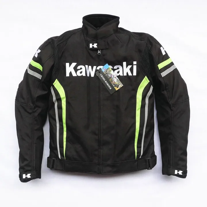 

Motocross Motorcycle Racing Men's Jacket for KAWASAKI Sportswear Removable Liner with Protection Jacket