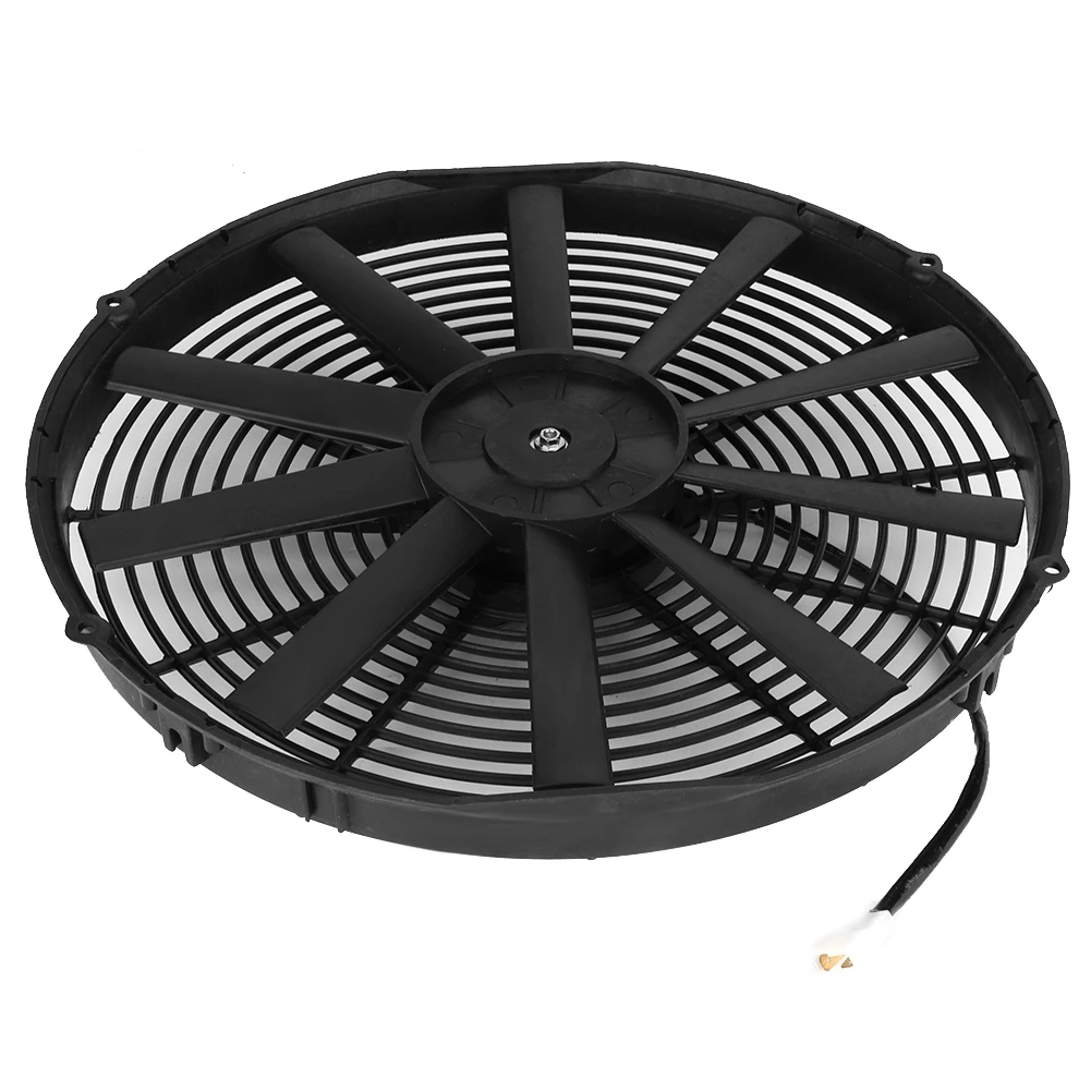 

Universal Cooling Fan 12V 120W 16in Car Straight Blade Air Conditioner Condenser Electric Cooling Fan Radiator cooling ABS