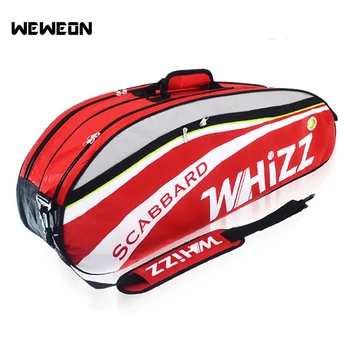 

2020 Large 5-6pcs Badminton Bag Stylish Tennis Racket Bags Tennis Racquet Sports Bag for with Double Main Pocket