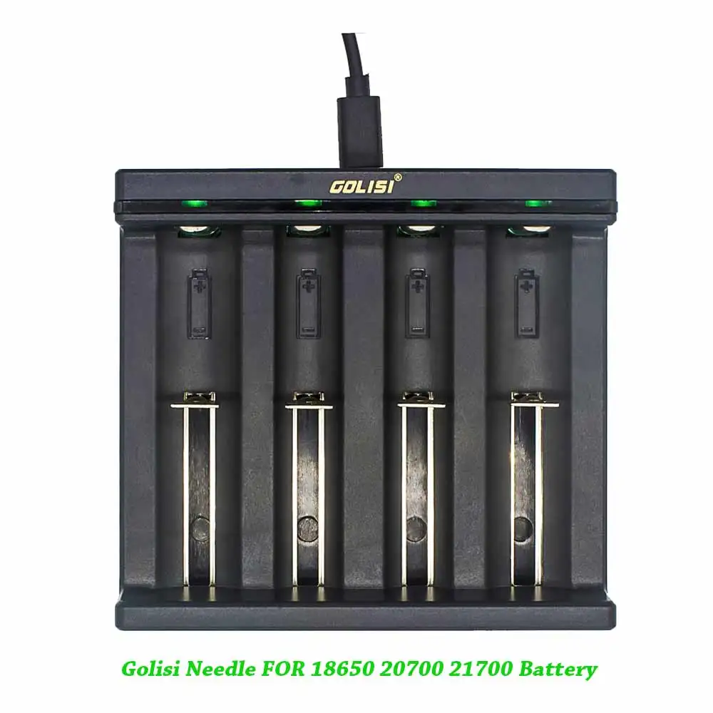Golisi иглы I4 батарея Smart зарядки для 18650 20700 21700 26650 18350 USB зарядное устройство s
