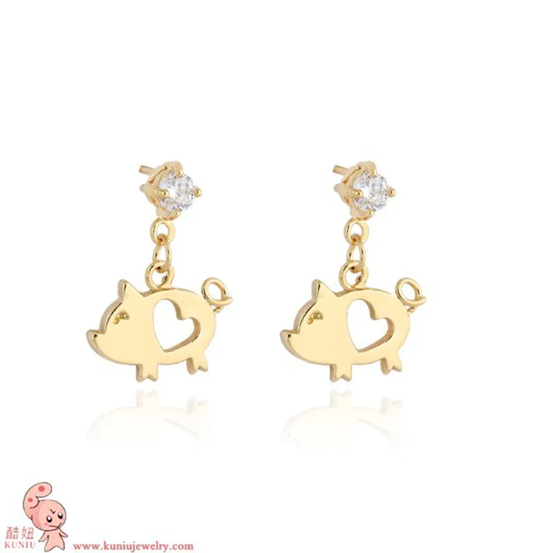 Top Quality Go Ld Plated Cute Gold Pig Stud Earrings For Women 2017 Top Quality Go Ld Banhado Bonito Porco Ouro Stud Brincos Para Mulheres 2017 Nova Chegada