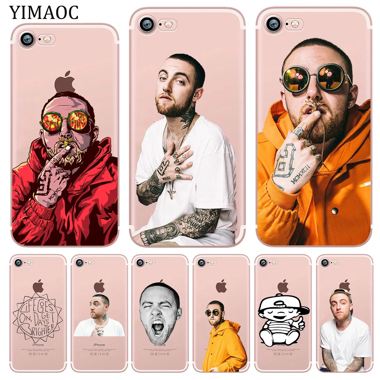 

YIMAOC Macs Miller Soft Silicone Phone Shell Case for iPhone XR X XS 11 Pro Max 5 5S SE 6 6S 7 8 Plus 10 TPU Cover