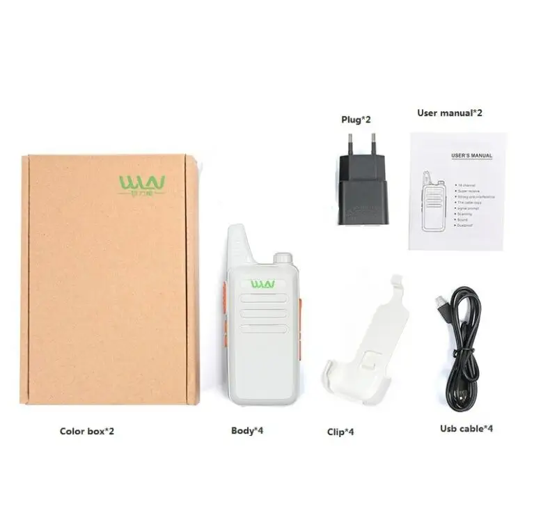 1 пара) WLN KD-C1 перезаряжаемые Мини Walkie Talkie UHF 400-470 МГц Prefessional двухстороннее радио