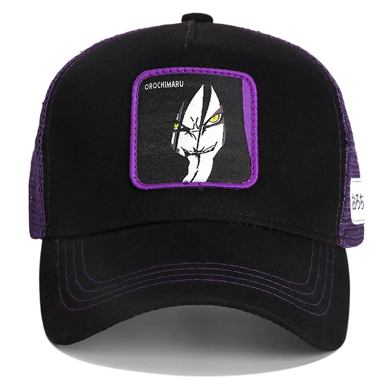 

New NARUTO Cartoon Cap OROCHIMARU Snapback Cap Cotton Baseball Cap For Men Women Hip Hop Dad Hat Trucker Mesh Hat Dropshipping