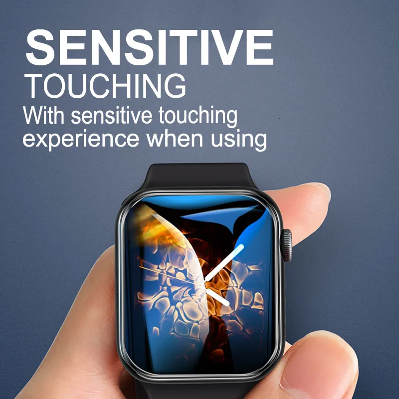 Защитная пленка для Apple Watch Series 5 4 2 3 1 с полным покрытием из жидкого УФ клея i 42 38 40 44