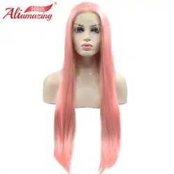 Али удивительные волосы Синтетические волосы на кружеве человеческих волос парики для Для женщин бразильский Реми парик с ребенком волос