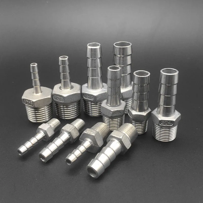 

1 PCS Stainless steel pagoda joint pipe fitting 1/4" 1/2" 1/8" 6mm 8mm 10mm 12mm hardware plumbing pipe fittings hose nippler