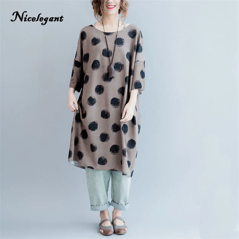 Nicelegant New Women font b 2017 b font Autumn font b Dress b font Plus Size