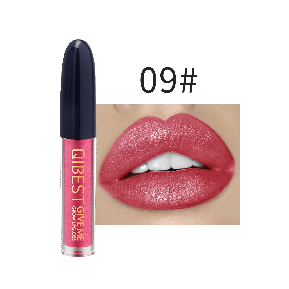 18 colors Lipgloss Sexy Liquid Lip Gloss non-stick cup lip gloss Glitter Flip liquid Long Lasting Waterproof makeup cosmetics - Цвет: 09