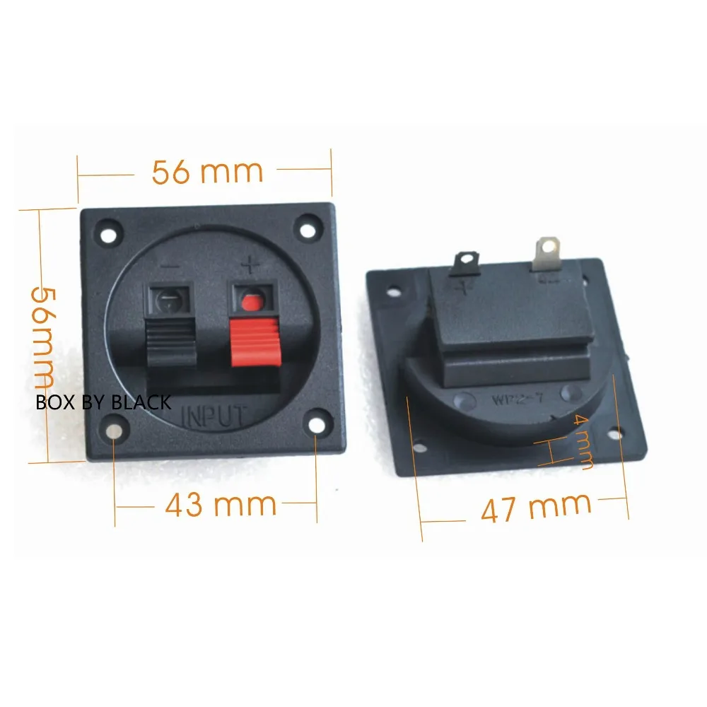 10PCS/LOT wholesale 56mm*56mm Square 2 Way Speaker Junction Box Speaker