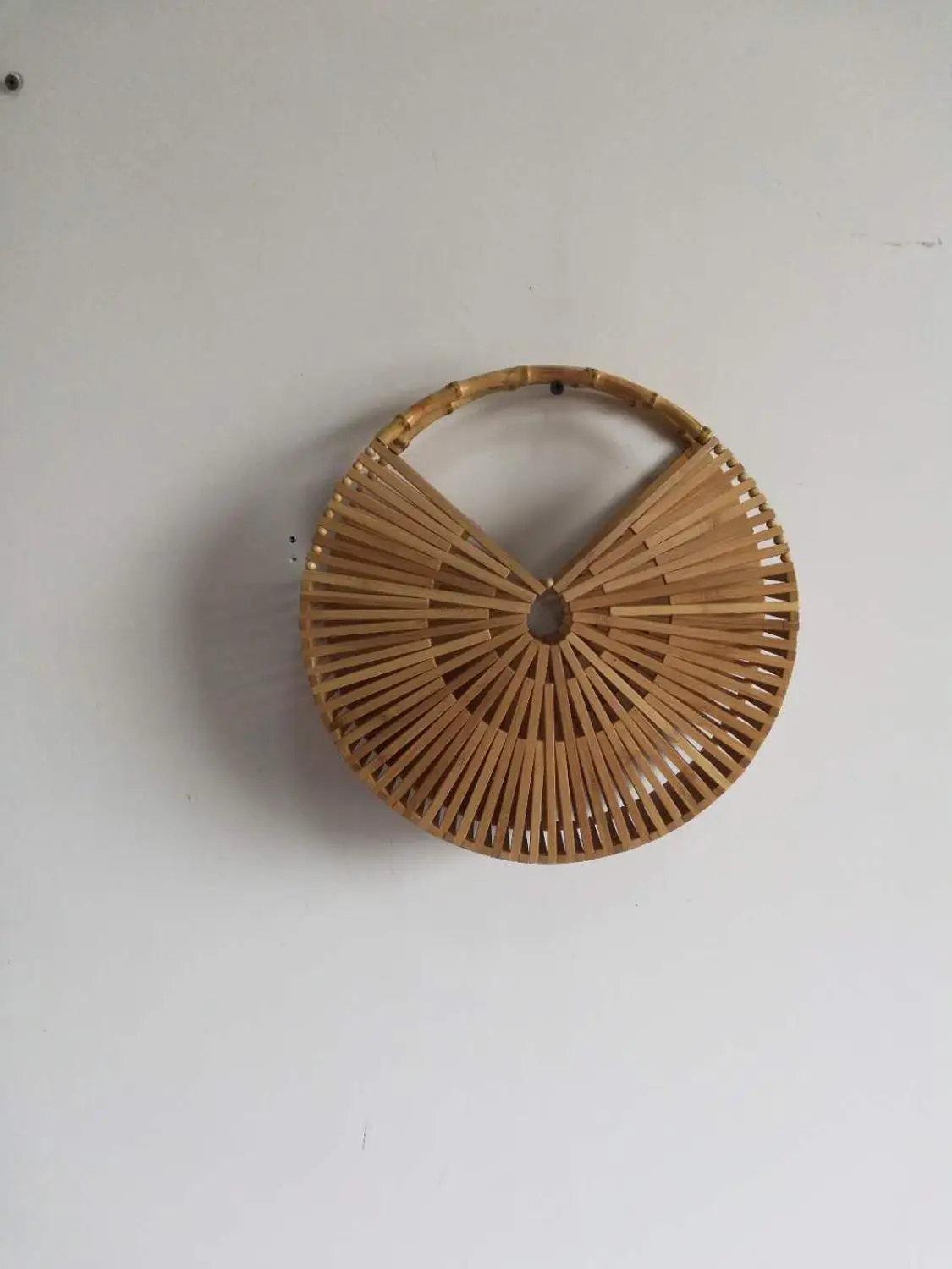 

Round Bamboo Bags Beach Handbag for Dropshipping