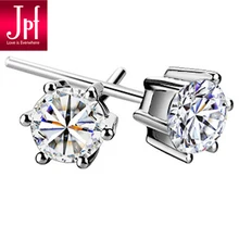 Сспм классический все матч игристое кубический циркон 925 чистого серебра серьги стержня подарок на день рождения