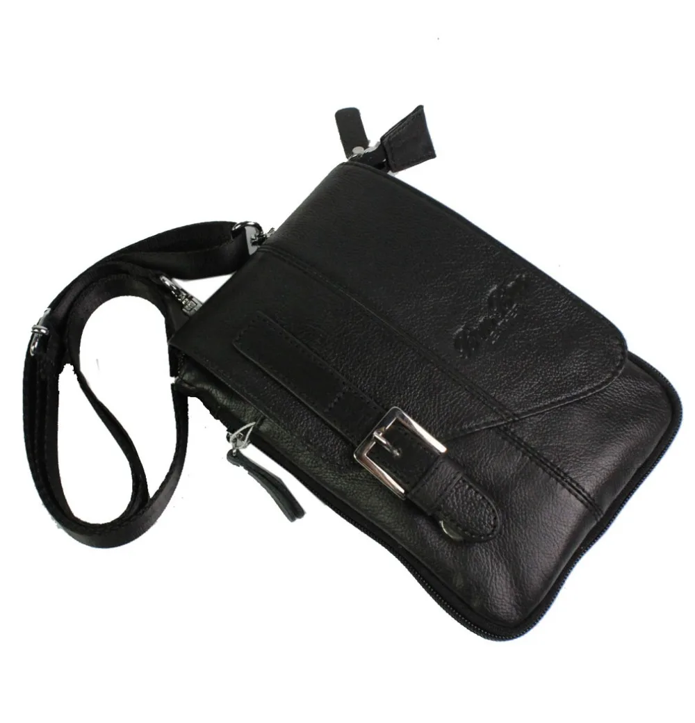 

New Men's Leather Snaps Hook Shoulder Messenger Pack Pouch Fanny Waist Bag New Wallet Multipurpose