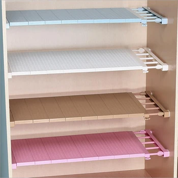 

Adjustable Closet Organizer Storage Shelf Wall Mounted Kitchen Rack Space Saving Wardrobe Decorative Shelves Cabinet Holders