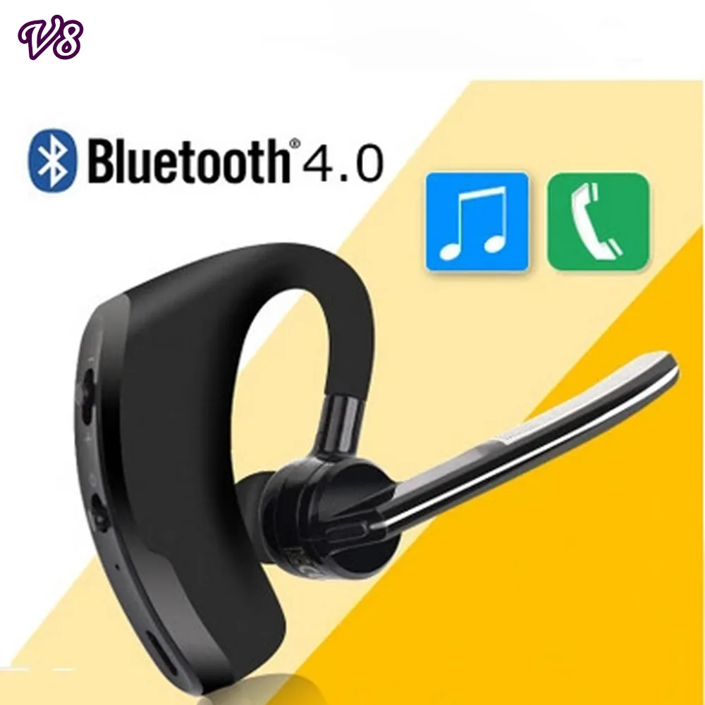 V8 Hands Free Wireless Stereo V4 0 Bluetooth Business Headphones Phone Bluetooth Headset Car Driver Handsfree Earphone With Mic Earphone With Mic Handsfree Earphonesbluetooth Headset Aliexpress