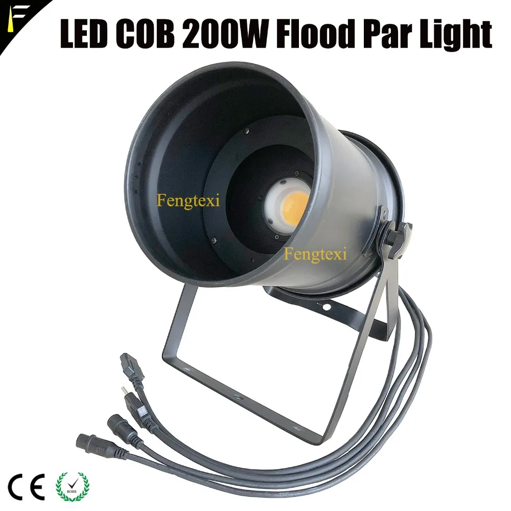 Прожектор PAR56 200 Вт COB LED Zoom Par Can золотого цвета теплый белый Точечный светильник 200w