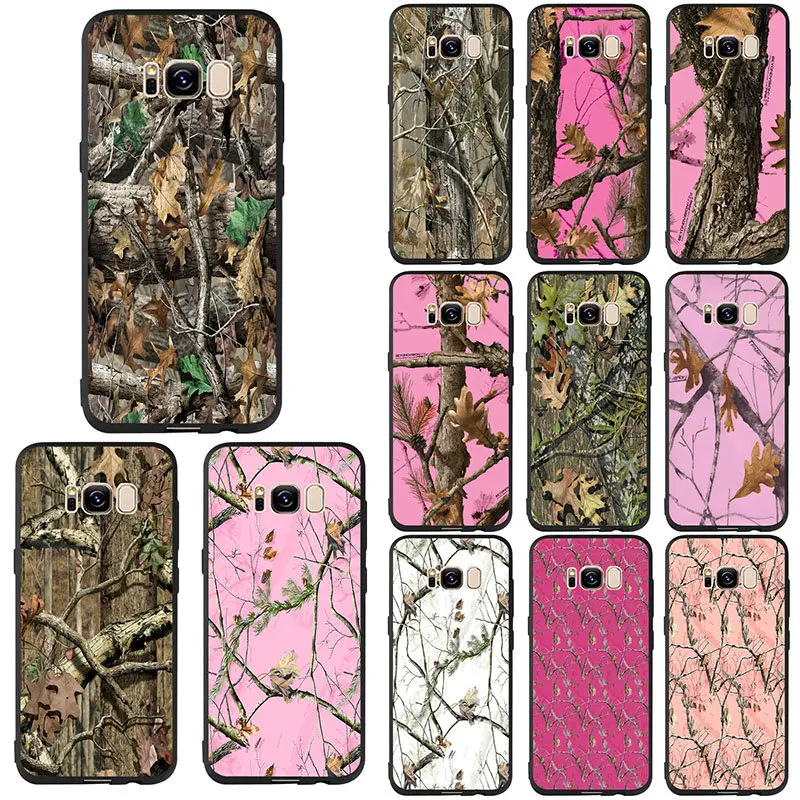 

Soft TPU Silicon Cover for Samsung Galaxy Note 4 8 9 C5 C7 Pro S3 S4 S5 S6 S7 S8 S9 S10 Edge Plus Lite Pink Realtree Camo Design