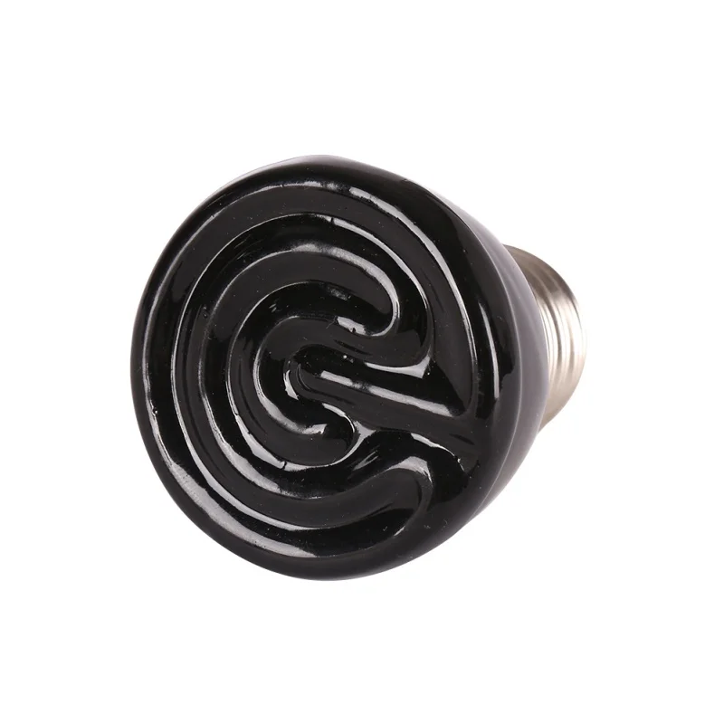 

Emitter Heat Lamp Bulb Black For Reptile Pet Brooder 110V/220VPet Heating Light Bulb E27 25W 50W 75W 100W Mini Infrared Ceramic