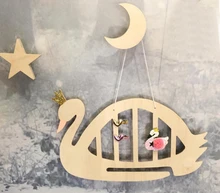 Wooden Storage Holders Swan Shape Jewelry Storage Ornaments Children ‘s Room Fitted Hair Band Hairpin Racks