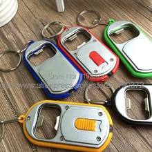 Быстрая DHL 1000 шт 3 в 1 пивная открывашка для жестяных бутылок светодиодный светильник брелок смешанные цвета