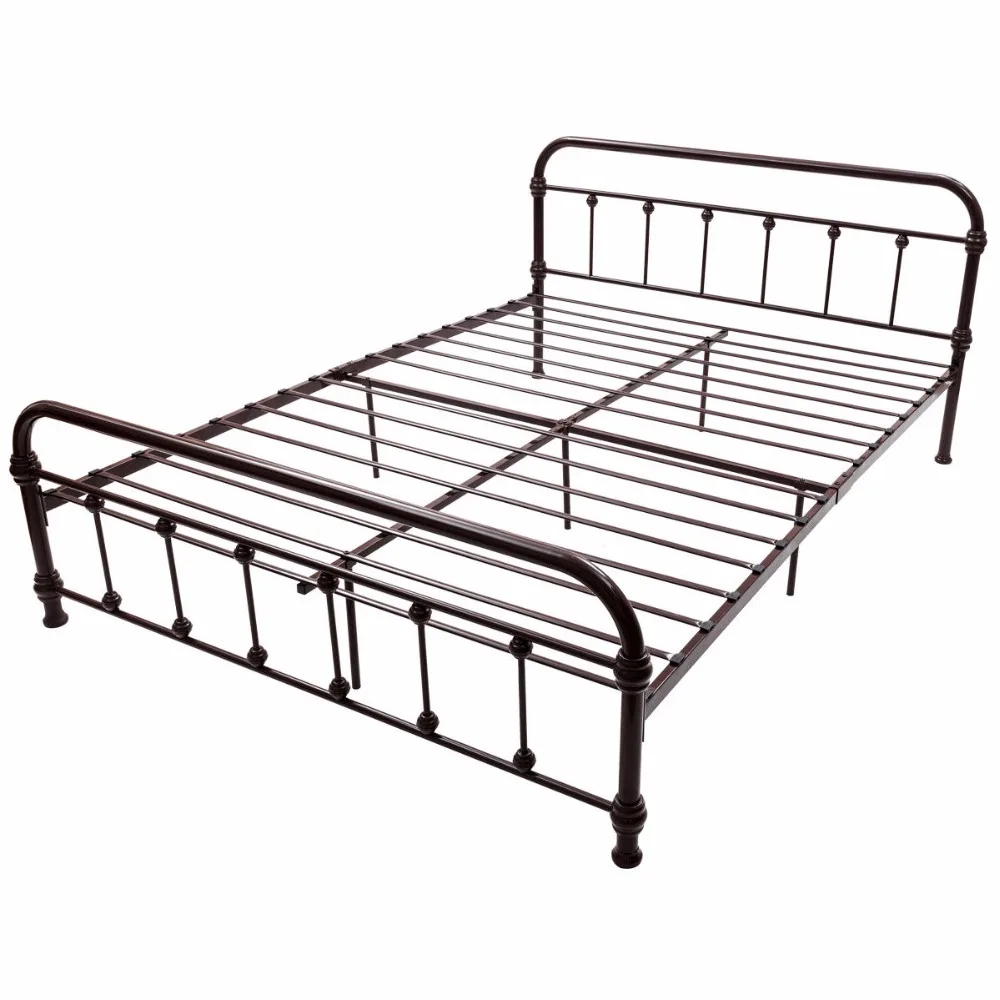 Giantex Queen Size Metal Steel Bed Frame with Stable Metal Slats Headboard Footboard Black Steel Bedroom Furniture HW57398 Giantex Queen Size Metal Steel Bed Frame with Stable Metal Slats Headboard Footboard Black Steel Bedroom Furniture HW57398