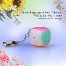 Qiyi 3x3x3 маленький паровой булочка волшебный куб мини Развивающие игрушки для тренировки мозга-желе цвет