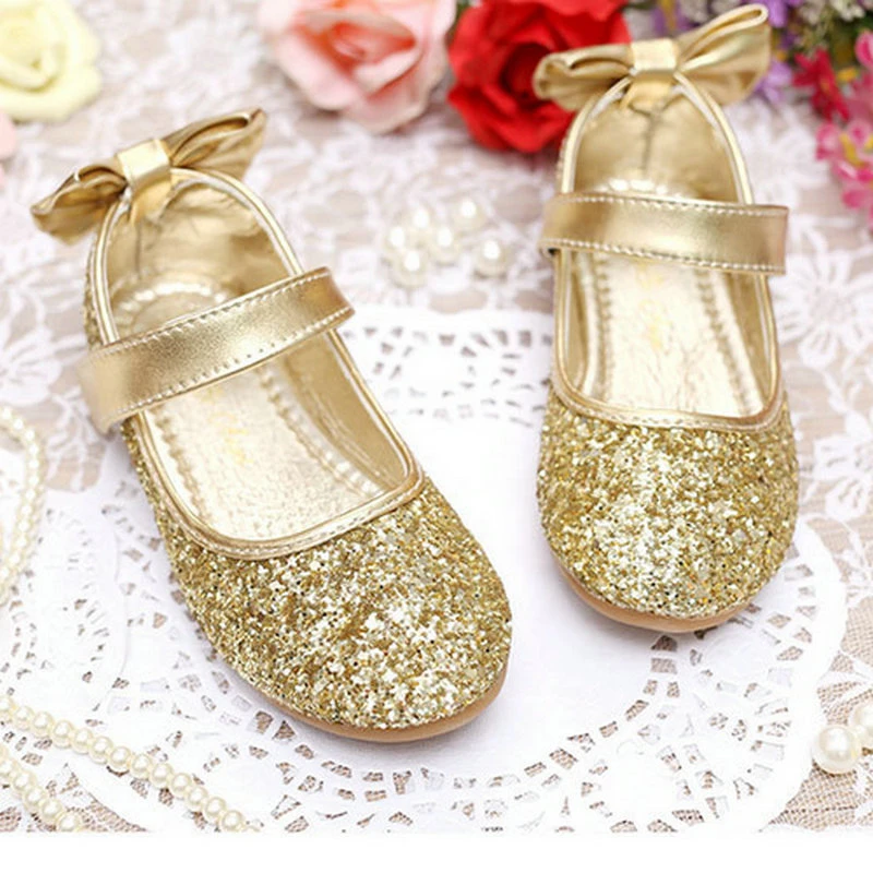 childrens gold glitter shoes