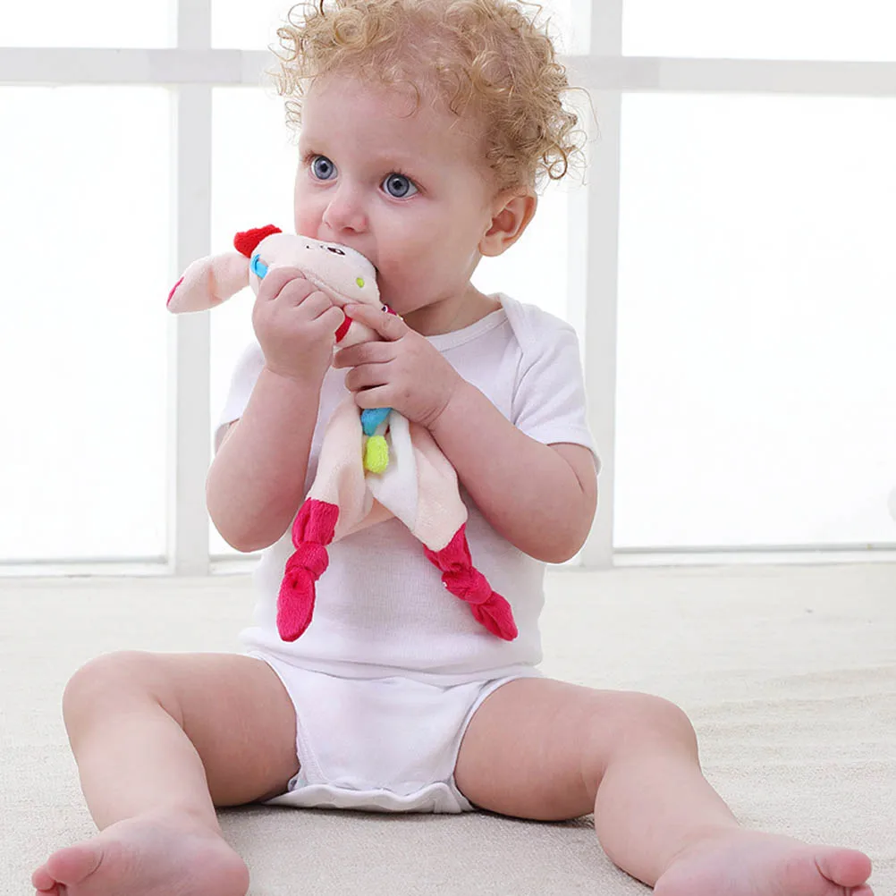 Детское животное комфортное полотенце для новорожденных грызунок для младенцев жевательная игрушка антистресс детское полотенце с карманом мультяшное животное