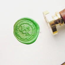 Индивидуальная восковая печать штамп, две буквы дизайн с венком дизайн, свадебные пригласительные открытки конверт подарок уплотнение воск штамп восковая печать